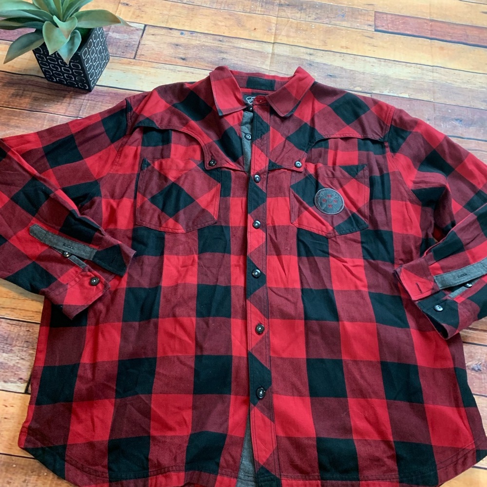 Eight 732 Plaid long sleeve shirt